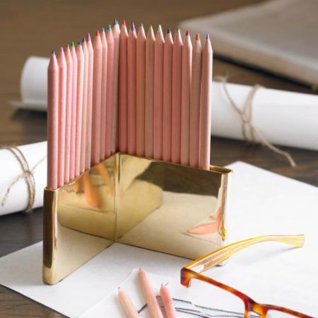 Coloredpencilsandbrassholder